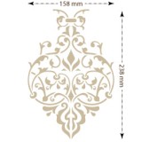 Pochoir décoratif Mya Damask 022 50x50cm - motif 47x47cm