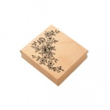 Tampon bois Mya Fleurs 8x7cm
