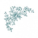 Tampon bois Mya Fleurs 8x7cm