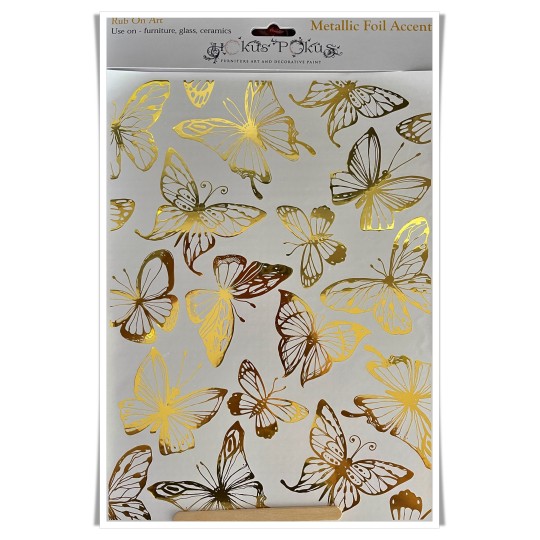 Transfert Foil Doré Métallique Hokus Pokus Accent Butterflies