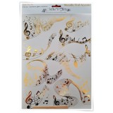 Transfert Foil Doré Métallique Hokus Pokus Accent Music Notes