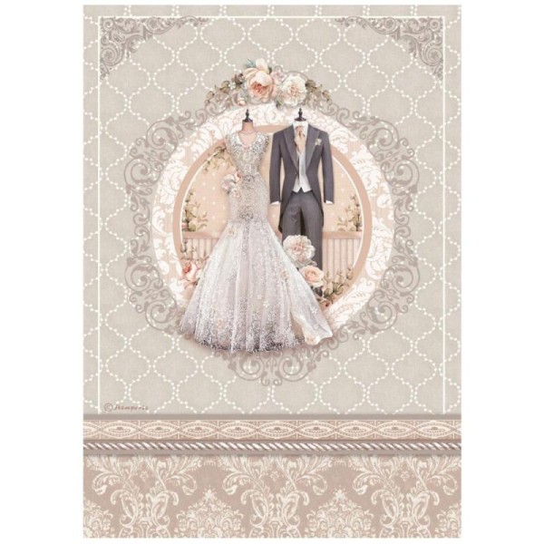 Papier de riz You and me wedding dress Stamperia A4