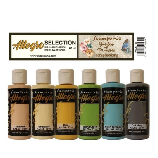 Kit Peinture Stamperia Allegro 6 couleurs Garden of Promises Kit Peinture Stamperia Allegro 6 couleurs Garden of Promises