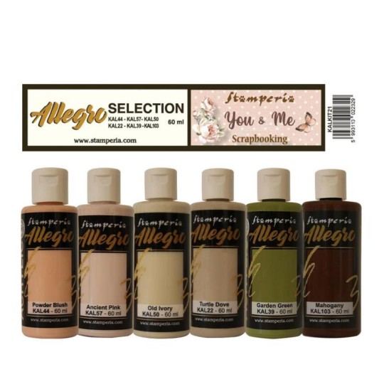 Kit Peinture Stamperia Allegro 6 couleurs You and me