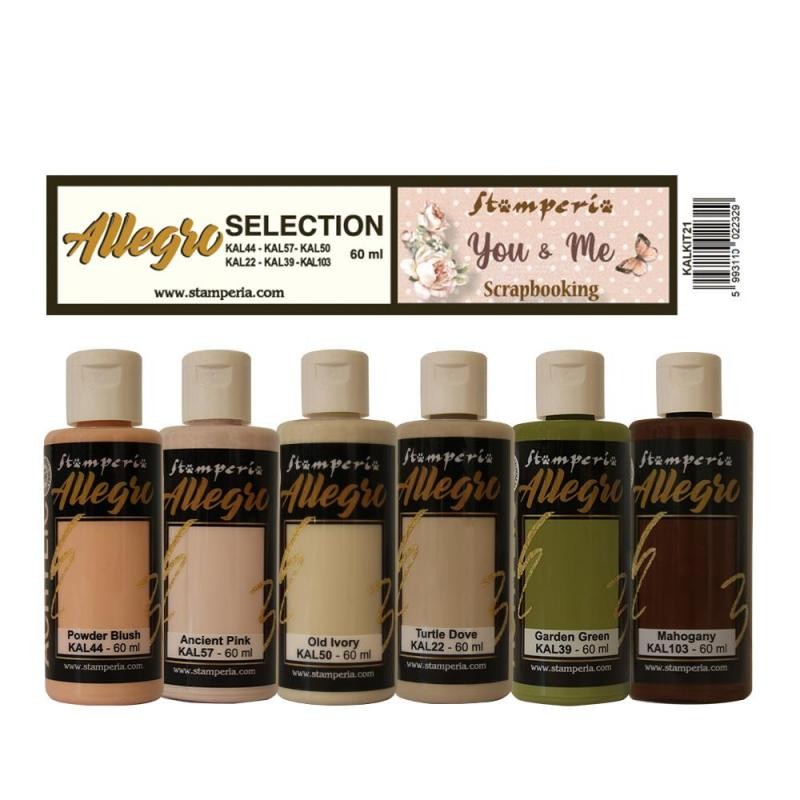 Kit Peinture Stamperia Allegro 6 couleurs You and me