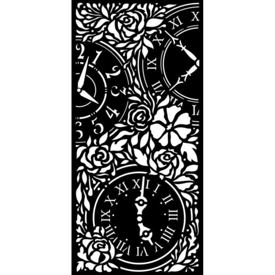 Pochoir scrapbooking Garden of Promises clocks Stamperia 12x25cm