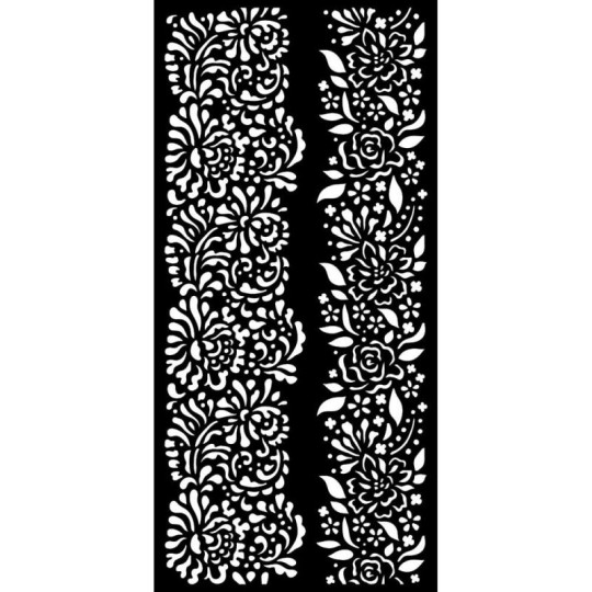 Pochoir scrapbooking Garden of Promises borders Stamperia 12x25cm