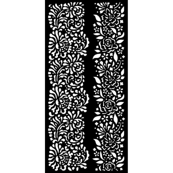 Pochoir scrapbooking Garden of Promises borders Stamperia 12x25cm