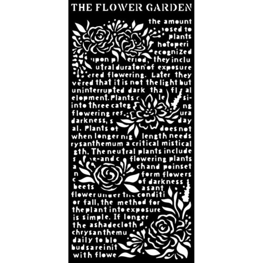 Pochoir scrapbooking Garden of Promises The Flower Garden Stamperia 12x25cm