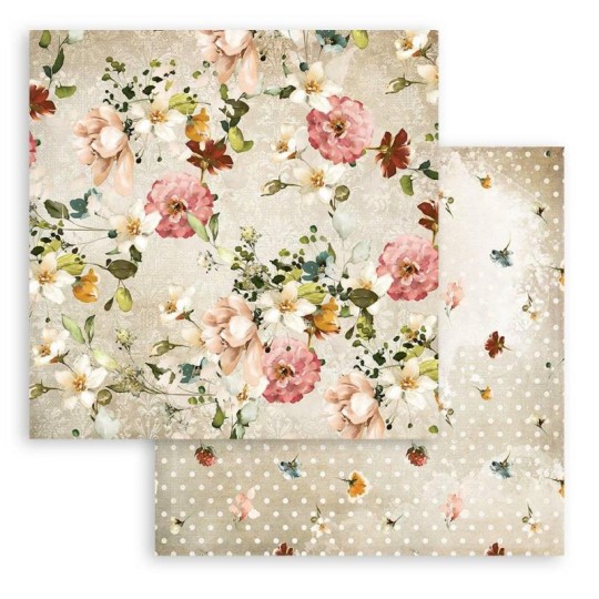 Papier Scrapbooking Garden of Promises flower pattern Stamperia 30x30cm