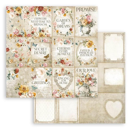 Papier Scrapbooking Garden of Promises cards Stamperia 30x30cm