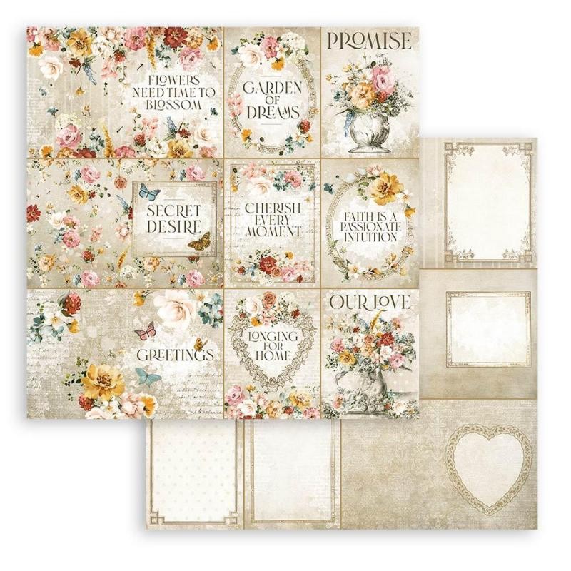 Papier Scrapbooking Garden of Promises cards Stamperia 30x30cm