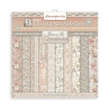 Papier scrapbooking Maxi Background selection - You and me Stamperia 10f 30x30 assortiment