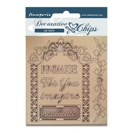 Chipboard carton Garden of Promises Promise for you Stamperia 14x14cm