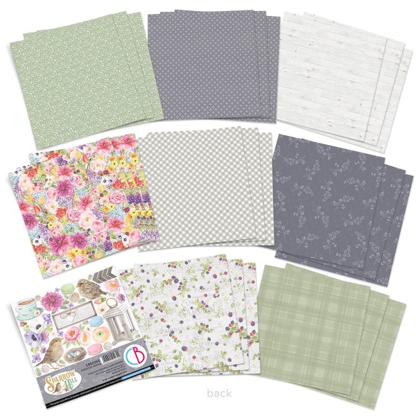 Papier scrapbooking Ciao Bella Sparrow Hill 24f 15x15 assortiment Fussy Cut Pad