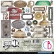 Papier scrapbooking Ciao Bella Enigma 24f 15x15 assortiment Fussy Cut Pad