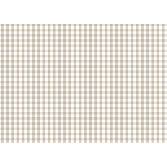Rouleau de papier tissu scrapbooking Vichy Beige Grand Paper For You 70x50cm
