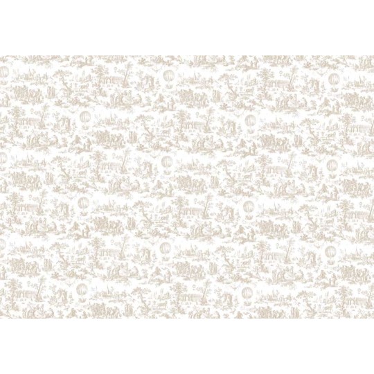Rouleau de papier tissu scrapbooking Toile Beige Paper For You 70x50cm