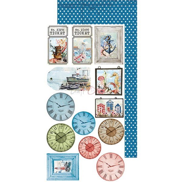 Assortiment scrapbooking Craft O Clock Seaside Greetings Junk Journal extra set 15x30