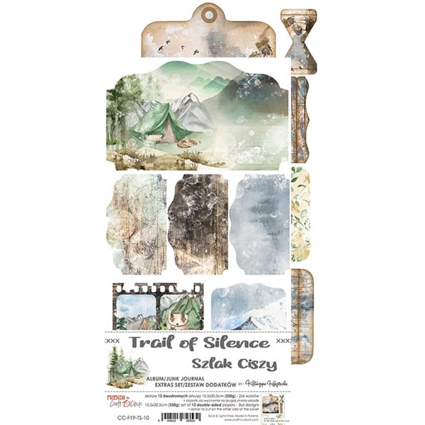 Assortiment scrapbooking Craft O Clock Trail Of Silence Junk Journal extra set 15x30