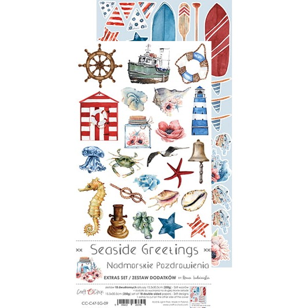 Extras set scrapbooking Craft O Clock Seaside Greetings