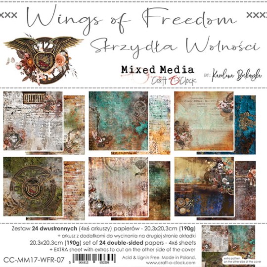 Assortiment scrapbooking Craft O Clock Wings Of Freedom 24fe 20x20