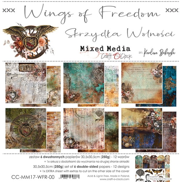 Assortiment scrapbooking Craft O Clock Wings Of Freedom 6fe 30x30