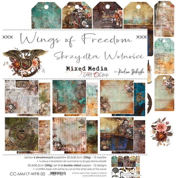 Assortiment scrapbooking Craft O Clock Wings Of Freedom 6fe 30x30