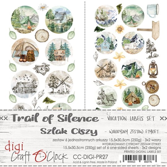 Tags scrapbooking Craft O Clock Trail Of Silence 15x30