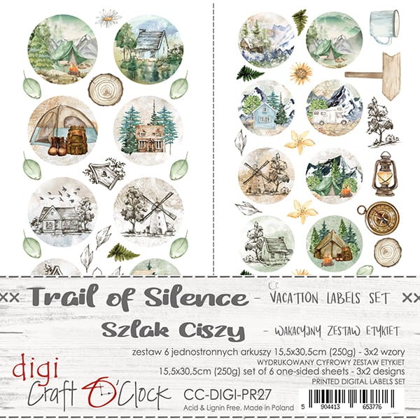 Tags scrapbooking Craft O Clock Trail Of Silence 15x30