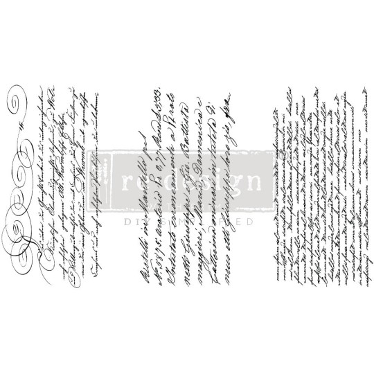 Transfert pelliculable Redesign Secret Letter 15x30cm