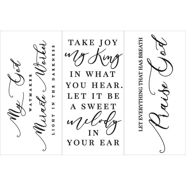 Transfert pelliculable Redesign Scripture 15x30cm