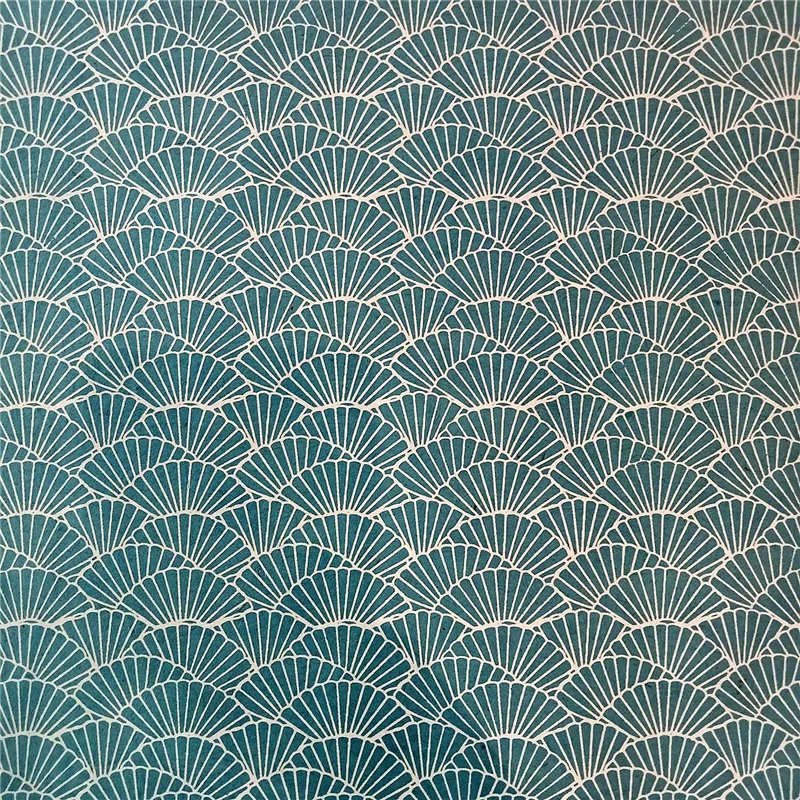Papier népalais lokta Sunshine bleu et blanc