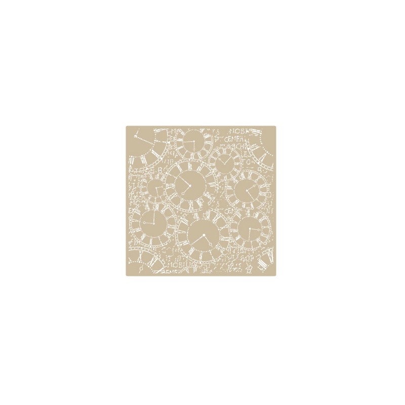 Pochoir décoratif Mya Clocks 50x50cm - motif 48x48cm