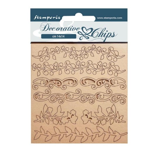 Chipboard carton Desire bordures Stamperia 14x14cm