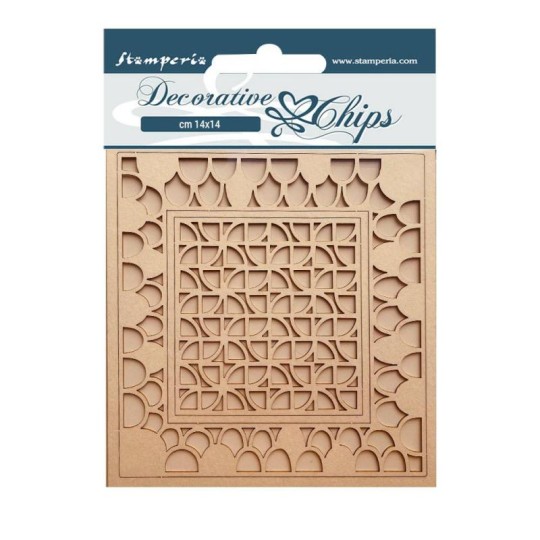 Chipboard carton Bauhaus motif Stamperia 14x14cm