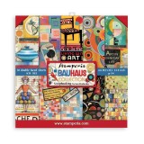 Papier scrapbooking Bauhaus Stamperia 10f 20x20 assortiment