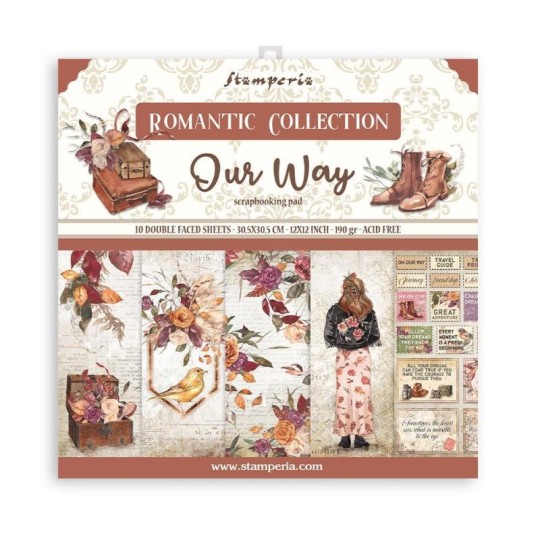 Papier scrapbooking Our way Stamperia 10f 30x30 assortiment