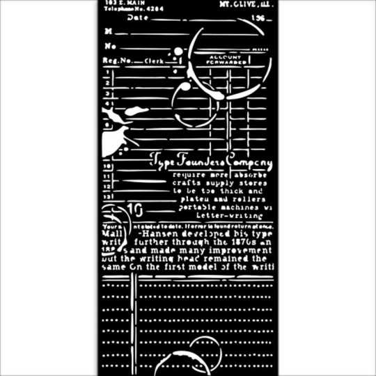 Pochoir scrapbooking Create Happiness livre Stamperia 12x25cm