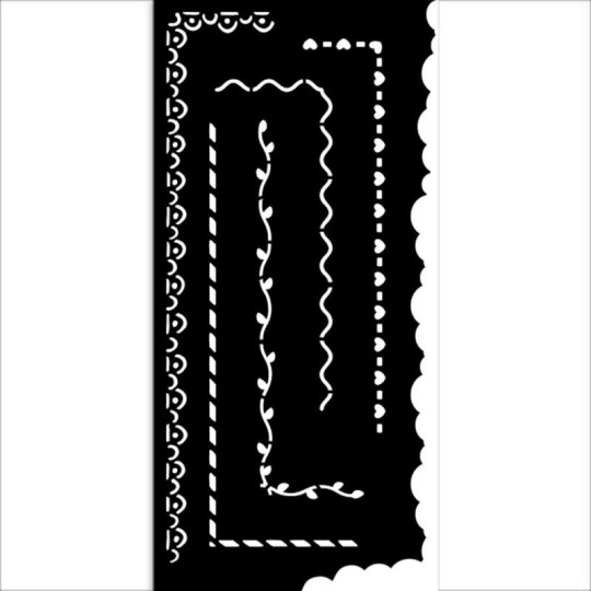 Pochoir scrapbooking Create Happiness bordure 1 Stamperia 12x25cm Pochoir scrapbooking Create Happiness bordure 1 Stamperia 12x25cm