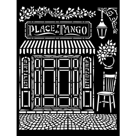 Pochoir scrapbooking Desire Place Tango Stamperia 20x25cm