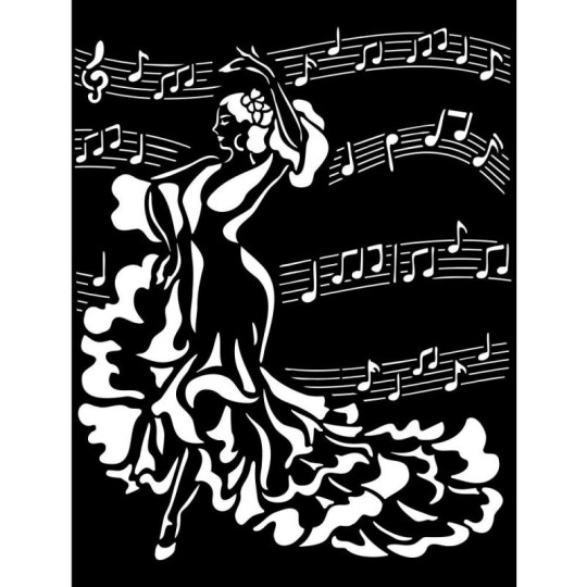 Papier italien motif Notes de musique 50x70 cm