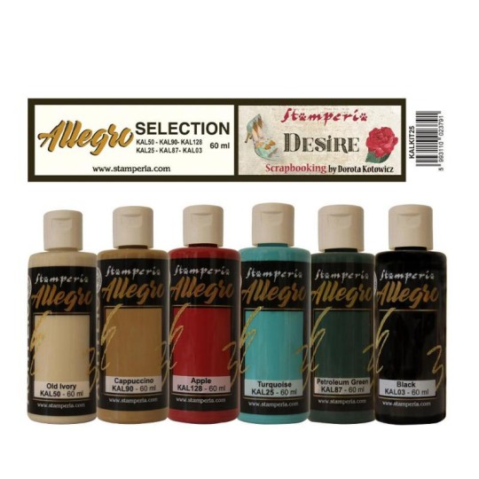 Kit Peinture Stamperia Allegro 6 couleurs Desire