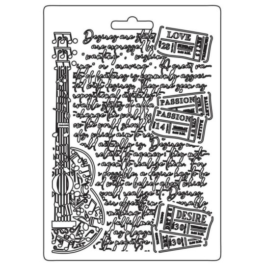 Moule souple Desire guitare Stamperia A5