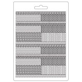 Moule souple Stamperia Bauhaus motif textile A5 //