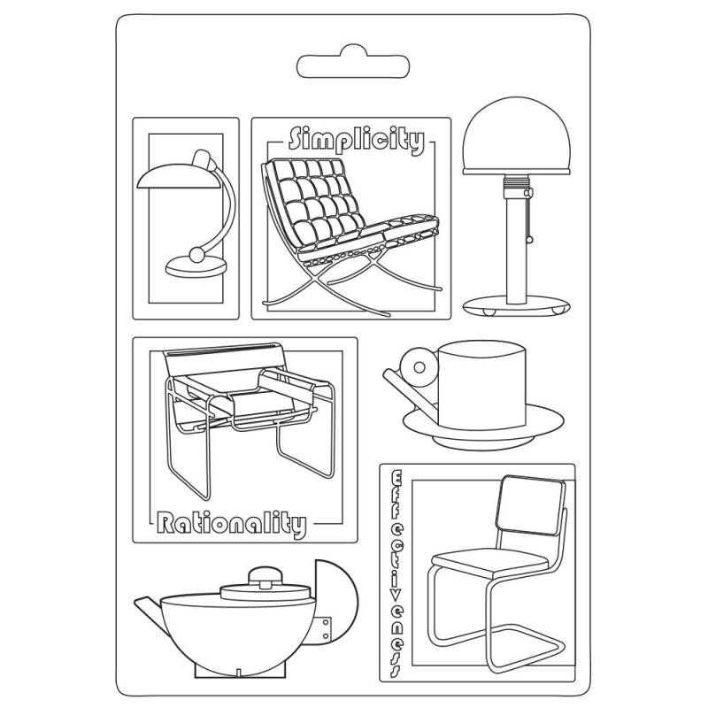 Moule Souple Passion Patchwork Musique Stamperia - Format A5 | Pour Argile Polymère Et Pâte
