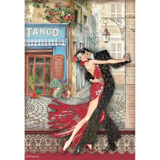 Papier de riz Desire tango Stamperia A4