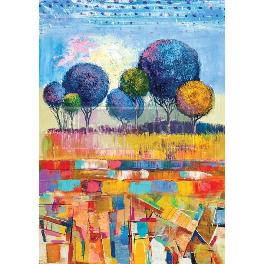 Papier de riz Redesign 84x59cm Expressive Trees