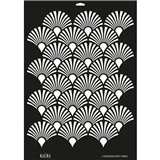 Pochoir décoratif grand format Redesign Deco Peacock Collection KACHA 43x55cm