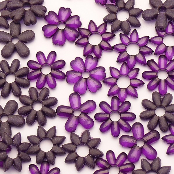 Fleurs acryliques lilas violette 2cm